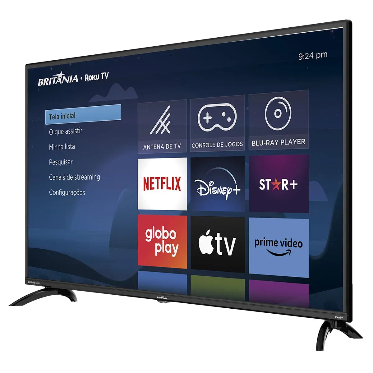 Smart TV 42” Britânia LED Roku TV Dolby Audio BTV42G6FR2CP