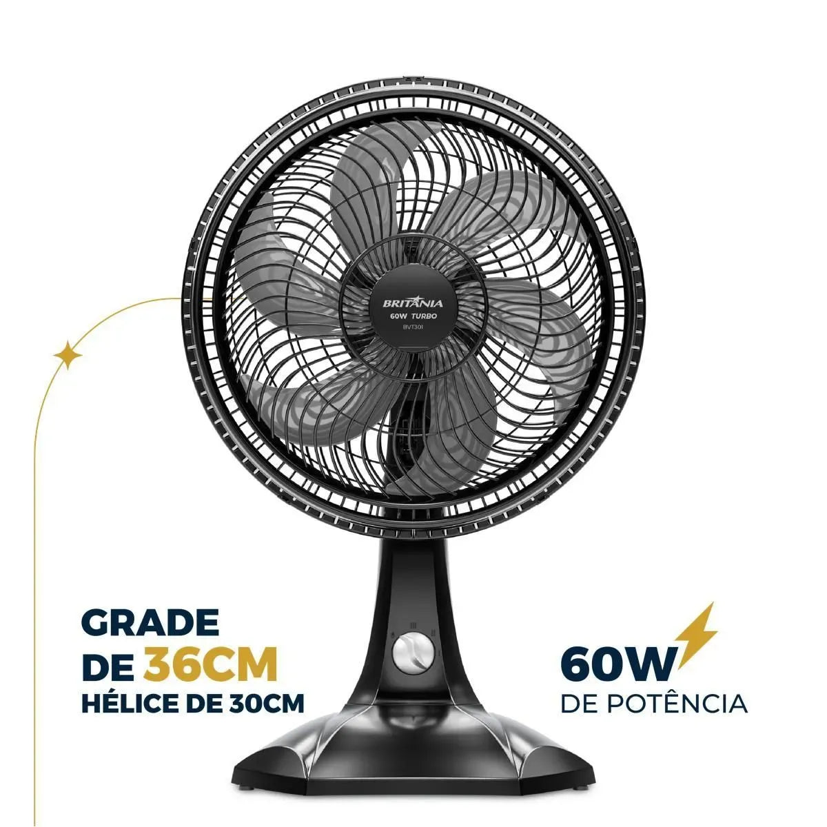 Ventilador 2 em 1 Britânia Tecnologia Maxx Force 60W BVT301