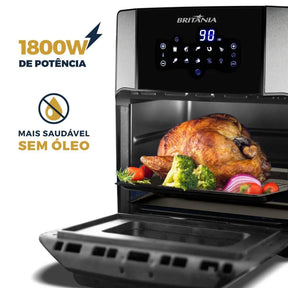 Air Fryer Oven Britânia 12L 4 em 1 1800W BFR2100