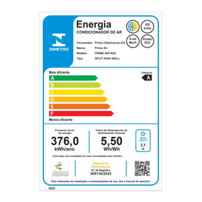 Ar-Condicionado Prime Air Split Inverter 9000BTUs 9QC