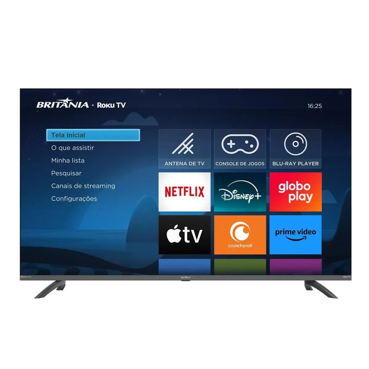 Smart TV 50” Britânia Roku TV Led Dolby Audio BTV50G3ERSGB