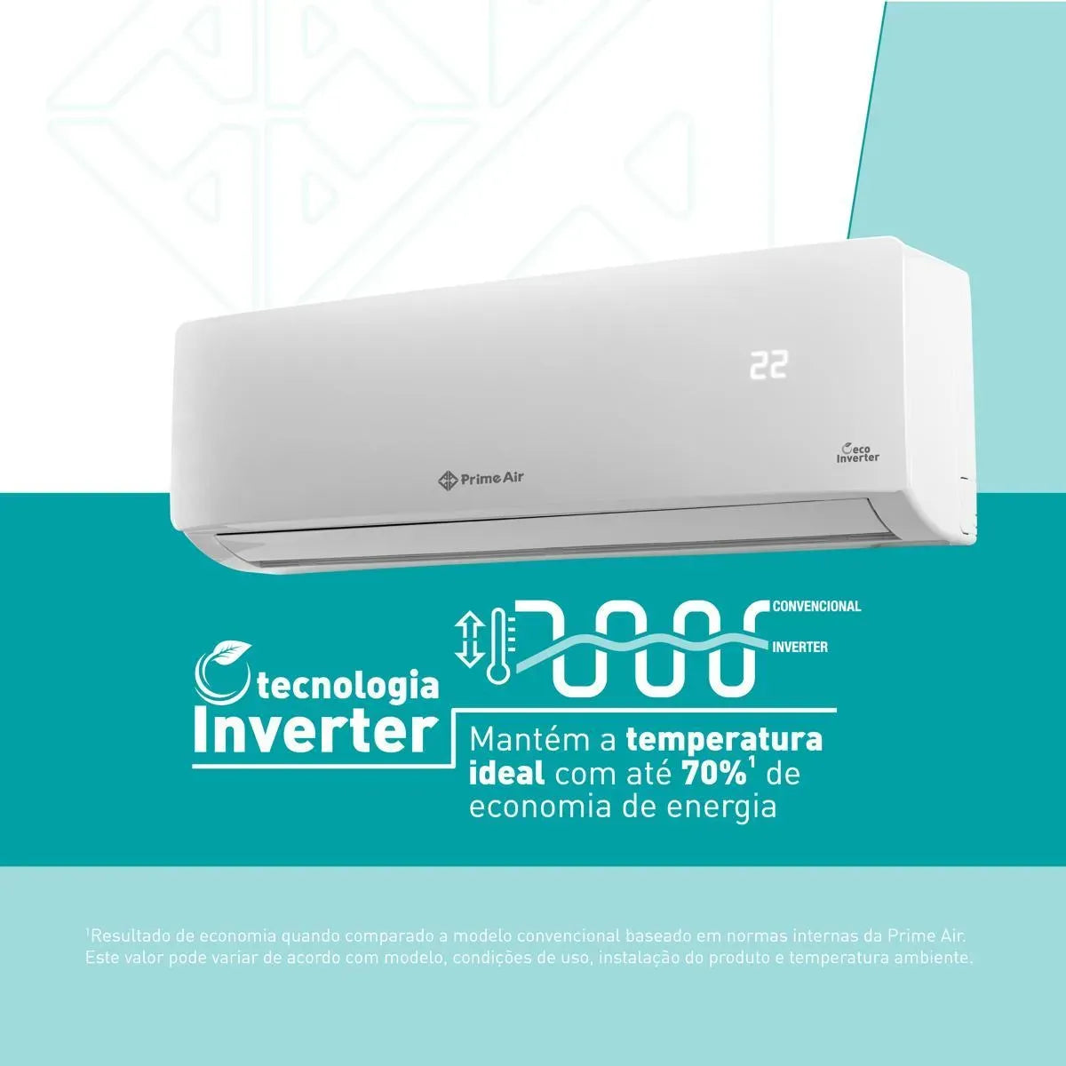 Ar-Condicionado Prime Air Split Inverter 12000BTUs 12QC