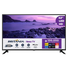 Smart TV 42” Britânia LED Roku TV Dolby Audio BTV42G6FR2CP