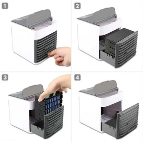 Mini Climatizador De Ar Com Reservatorio Para Agua Gelo Usb - Premium