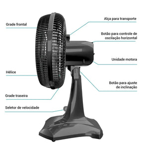 Ventilador de Mesa Prime Air Maxx Force 6 pás 60W AVTE01